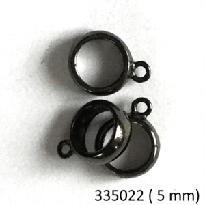 Vedhæng 7 mm i sølv oxideret